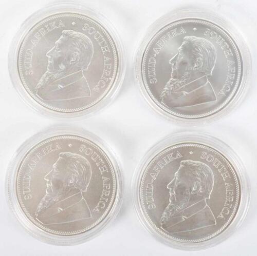 Krugerrand, four 1oz silver coins, 2020