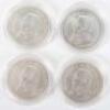 Krugerrand, four 1oz silver coins, 2020