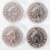 Britannia, four 1oz silver coins, 2020