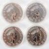 Britannia, four 1oz silver coins, 2020