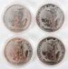 Britannia, four 1oz silver coins, 2020 - 2