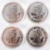 Britannia, four 1oz silver coins, 2020 - 2
