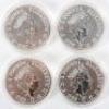 Britannia, four 1oz silver coins, 2020