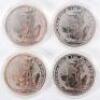 Britannia, four 1oz silver coins, 2020 - 2