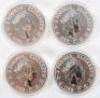 Britannia, four 1oz silver coins, 2020