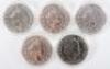 Britannia, five 1oz Silver coins, 2020
