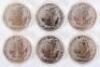 Britannia, six 1oz silver coins, 2020 - 2