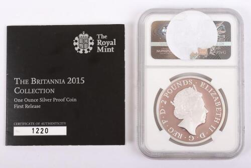 UK, Elizabeth II, Britannia, 2015, NGC PF 69 Ultra cameo