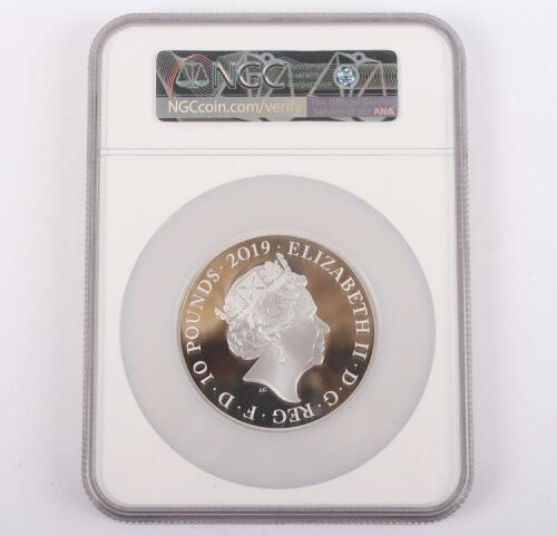 UK, Elizabeth II, 2019 5oz Legend of the Ravens &pound;10, NGC PF 69 Ultra Cameo