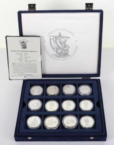 Ships and Explorers Commemorative Coin Collection, silver proof