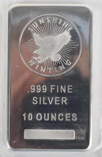 Sunshine Mining .999 Fine Silver 10 Ounces bar