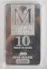 Mid-States Recycling & Refining 10 Tory Ounces .999 Fine Silver bar