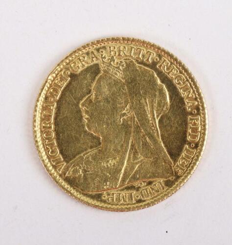 Victoria, Half Sovereign, 1896, ex mount