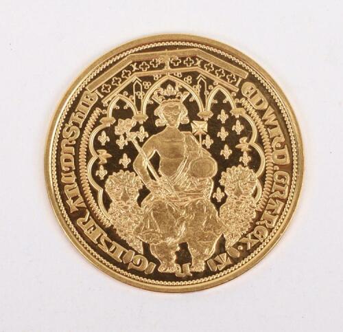 Modern Edward III 22ct proof commemorating the first gold coin issued in Britain