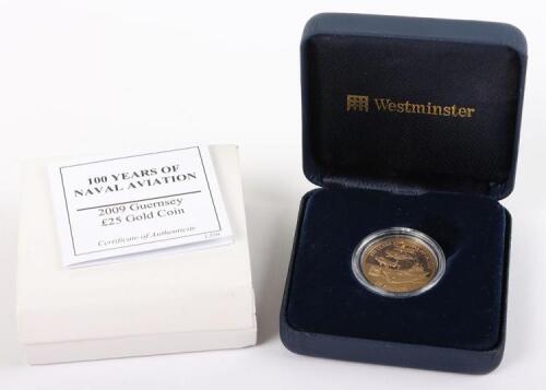 Elizabeth II, Guernsey 2009 100 Years of Naval Aviation gold coin