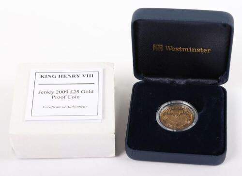 Elizabeth II, Jersey 2009 King Henry VIII gold coin
