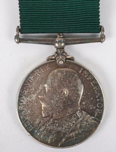 Edward VII Volunteer Long Service Medal to the Hampshire Royal Garrison Artillery Volunteers