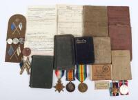 WW1 Medal Group of Five Covering Service Across Both World Wars, Accompanied by an Extremely Impressive Collection of Original Documentation Including Four Well Used Personal Diaries Covering the Whole of the Recipient’s Service Time During the Great War