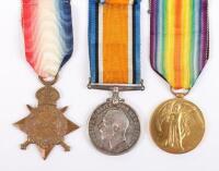 Great War 1914-15 Star Medal Trio to Rifleman in the Rifle Brigade Who was Reported Missing in Action in September 1915