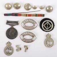 George VI Palestine Police General Service Medal and Badges