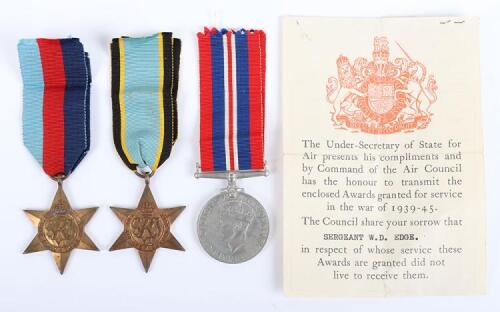 WW2 1941 Royal Air Force Bomber Command Casualty Trio to a Sergeant in 78 Squadron