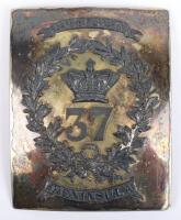 Hallmarked Silver 37th (North Hampshire) Regiment of Foot Officers Shoulder Belt Plate Post 1826