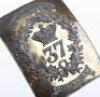 Hallmarked Silver 37th (North Hampshire) Regiment of Foot Officers Shoulder Belt Plate Post 1826 - 7