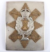 Post 1902 The Royal Highlanders The Black Watch Volunteer Officers Shoulder Belt Plate