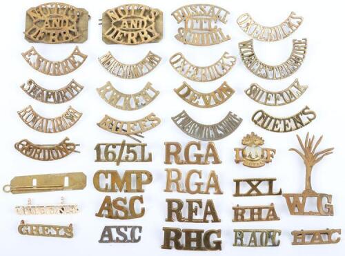 Selection of British Regimental & OTC Shoulder Titles