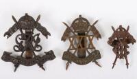 3x Indian Army Cavalry Officers Cap Badges