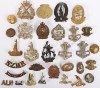 Grouping of Australian and New Zealand Cap and Collar Badges