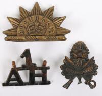 Early Australian Rising Sun Cap / Collar Badge