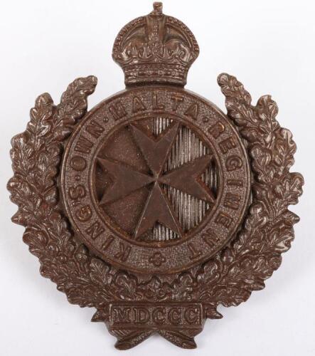 Royal Malta Regiment Officers Cap Badge