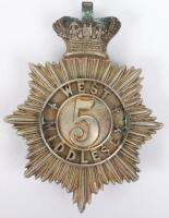 Victorian 5th West Middlesex Officers Pouch Badge