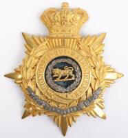 Victorian Hampshire Regiment Officers Home Service Helmet Plate