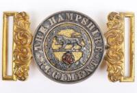 Post 1881 The Hampshire Regiment Officers Waist Belt Clasp