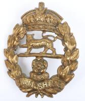 Victorian 2nd Battalion Hampshire Regiment Foreign Service Helmet Badge,