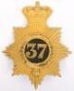 Victorian 37th (North Hampshire) Regiment of Foot Officers Shako Plate 1855-61