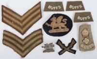 Grouping of East Kent (The Buffs) Regiment Badges and Insignia