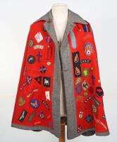 WW2 British Nurses Cape Decorated with British Cloth Divisional Formation Signs and Shoulder Titles