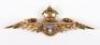 1930&rsquo;s 18ct Gold, Platinum and Diamond Royal Air Force Sweetheart Brooch Retailed by Harrods, London - 5