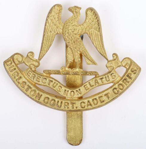 Scarce Durlston Court Cadet Corps Cap Badge
