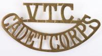 WW1 VTC Cadet Corps Shoulder Title