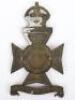 Post 1902 3rd Battalion Victoria Rifles of Canada Other Ranks Helmet Plate - 2