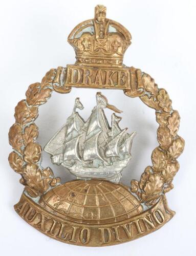 WW1 Royal Naval Division Drake Battalion Cap Badge
