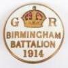 WW1 1914 Birmingham Battalion Enamel Lapel Badge