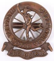 WW1 National Motor Volunteers Officers Cap Badge