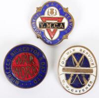 3x WW1 Period War Service Enamel Badges