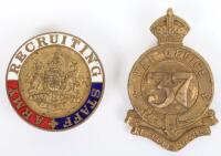 2x British WW1 Recruiting Badges