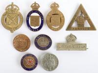 Grouping of Mostly WW1 On War Service Badges